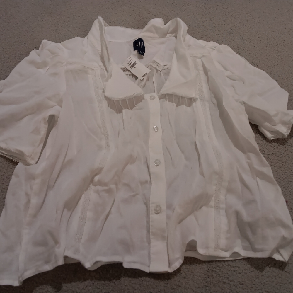 GAP White Puff Sleeve Blouse